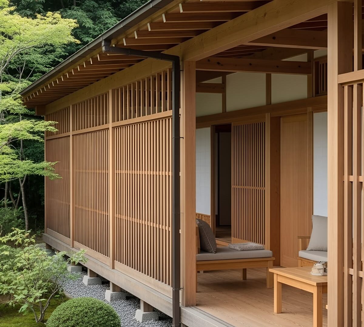 Khoảng chuyển tiếp giữa nhà và vườn — Engawa — Between Inside & Outside